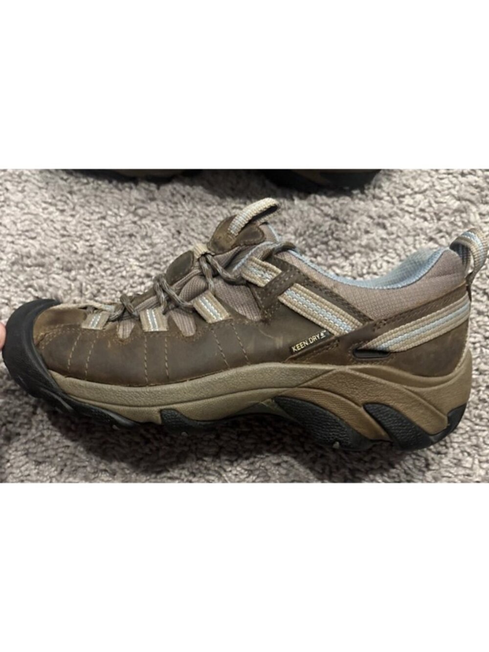 Nice! KEEN Targhee II Waterproof Hiking Shoes Wmns 7.5 Dark Earth 1004085 KEEN